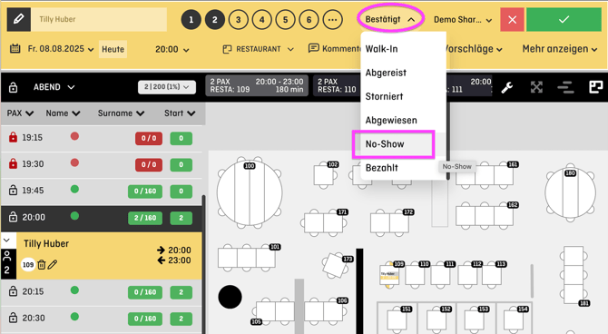 screenshot of aleno backend