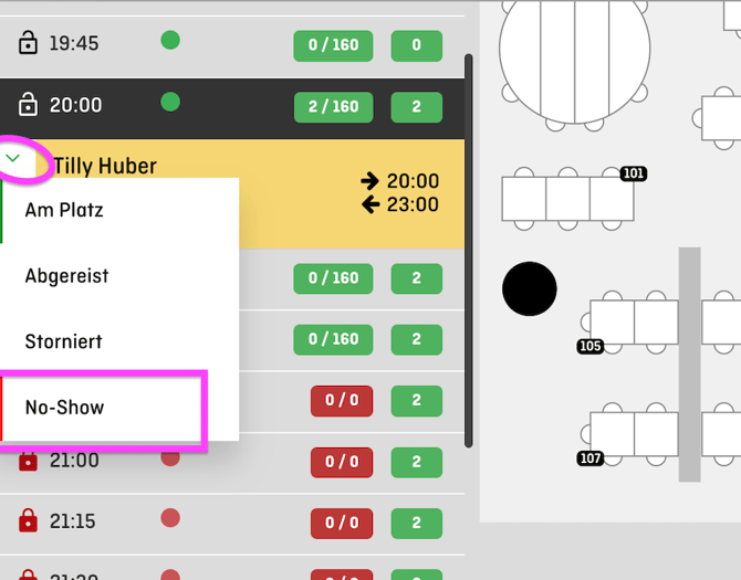 screenshot of aleno backend