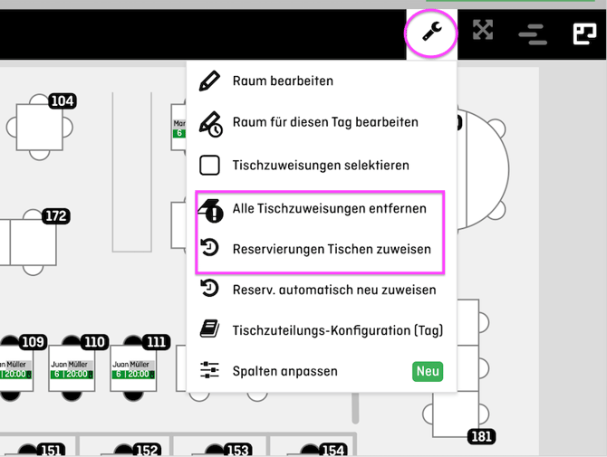 screenshot of aleno SeatIn
