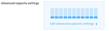 screenshot of advanced capacity settings