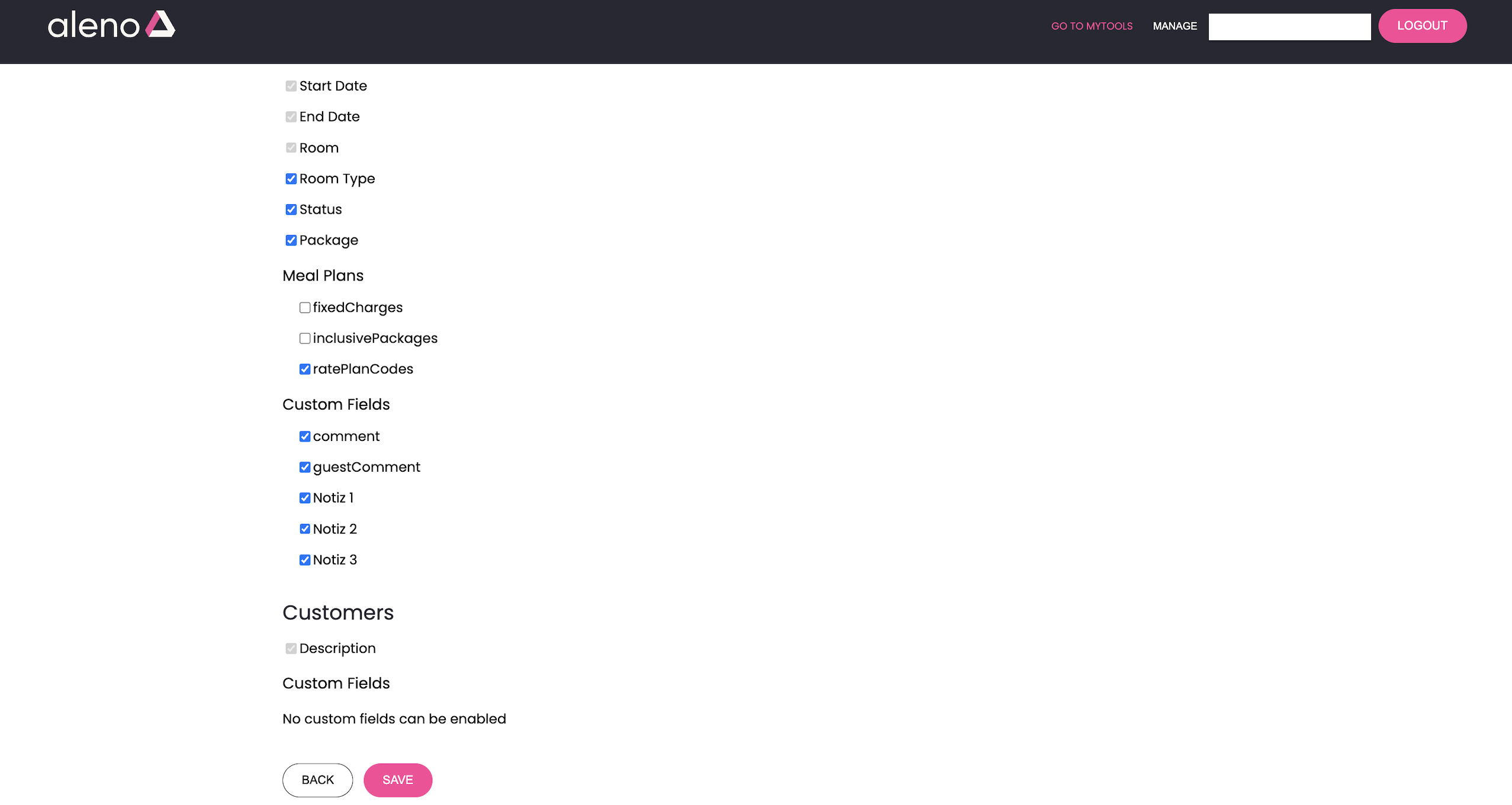 screenshot of aleno marketplace