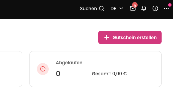 screenshot of aleno backend showing how to create a voucher manually