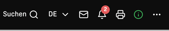 screenshot of aleno backend menu bar