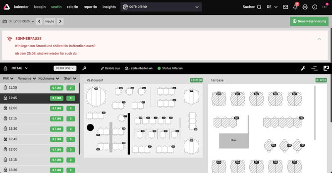 screenshot of aleno backend