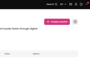 screenshot of aleno backend showing the voucher store url