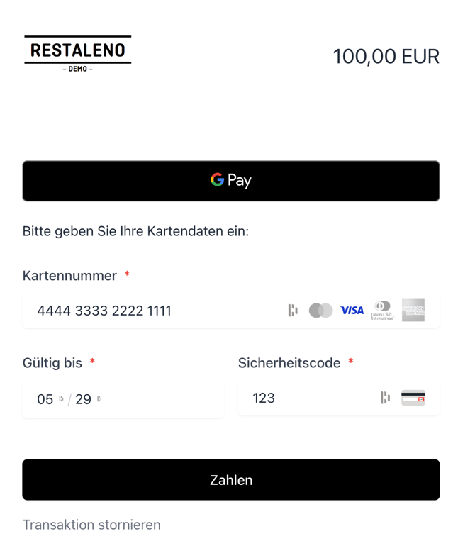 screenshot of aleno widget showing how to buy a voucher and payment widget