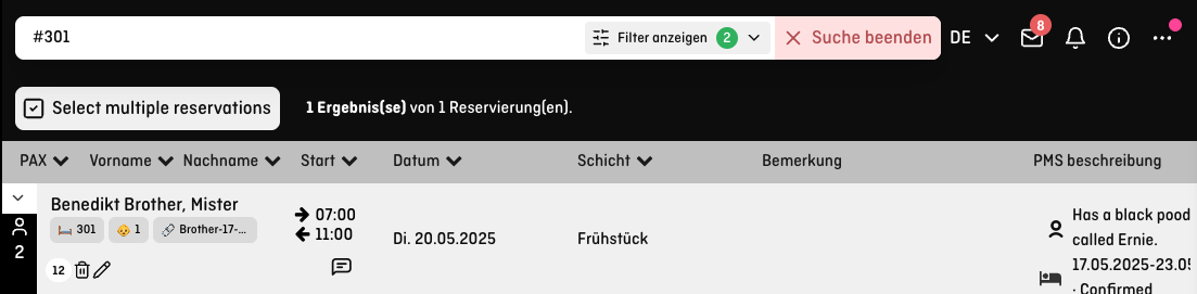 screenshot of aleno backend