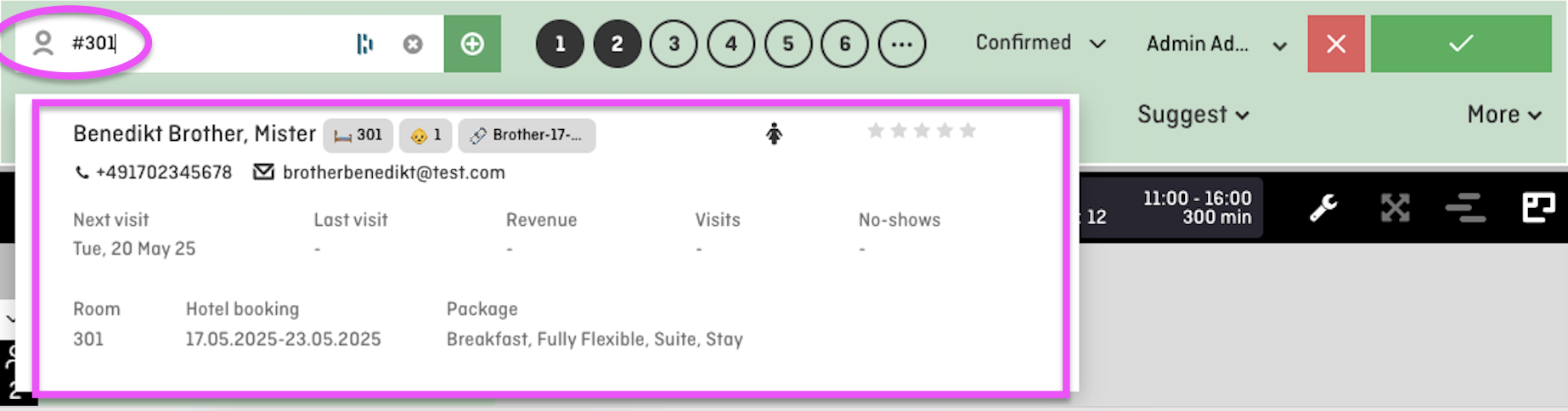 screenshot of aleno backend
