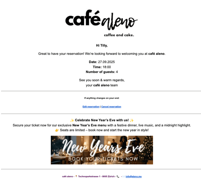 confirmation email
